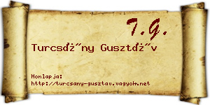 Turcsány Gusztáv névjegykártya