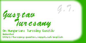 gusztav turcsany business card