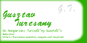 gusztav turcsany business card